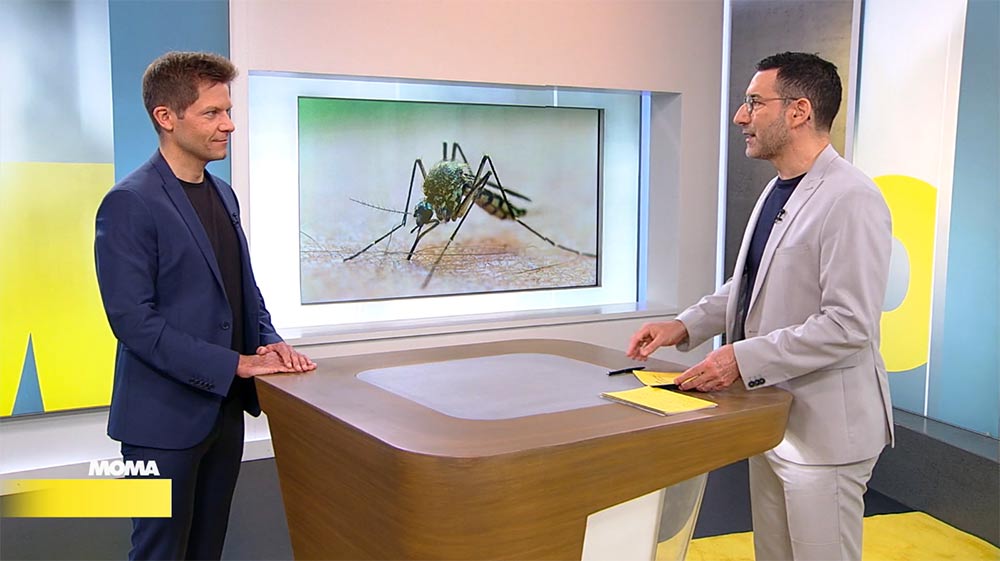 Dr. med. Sebastian Kahl gibt in der ARD Tipps zum zum wirksamen Mückenschutz.